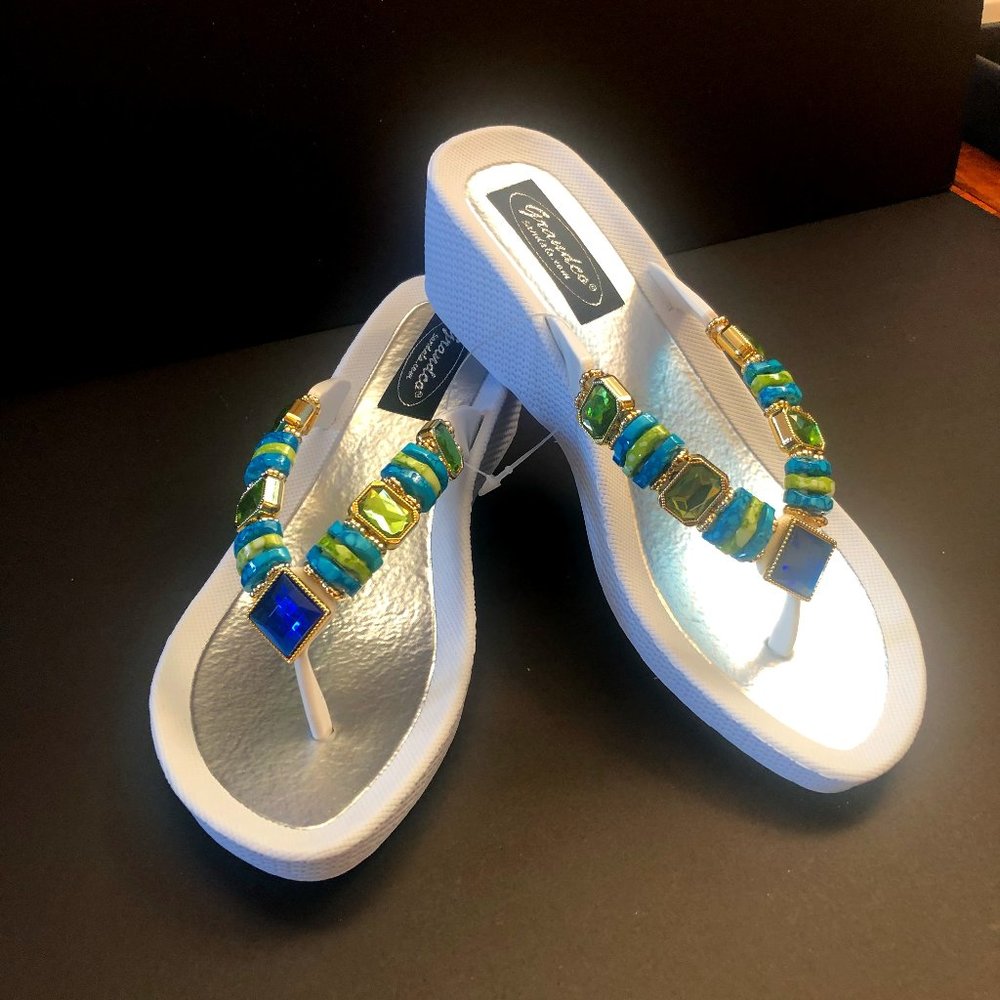 Grandco Sandals  ~ Jade ~ White Sole